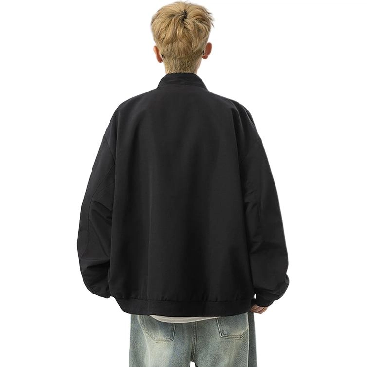 拓菲 美式高街立领秋季潮牌痞帅棒球服宽松拉链设计感工装外套夹克 男女同款