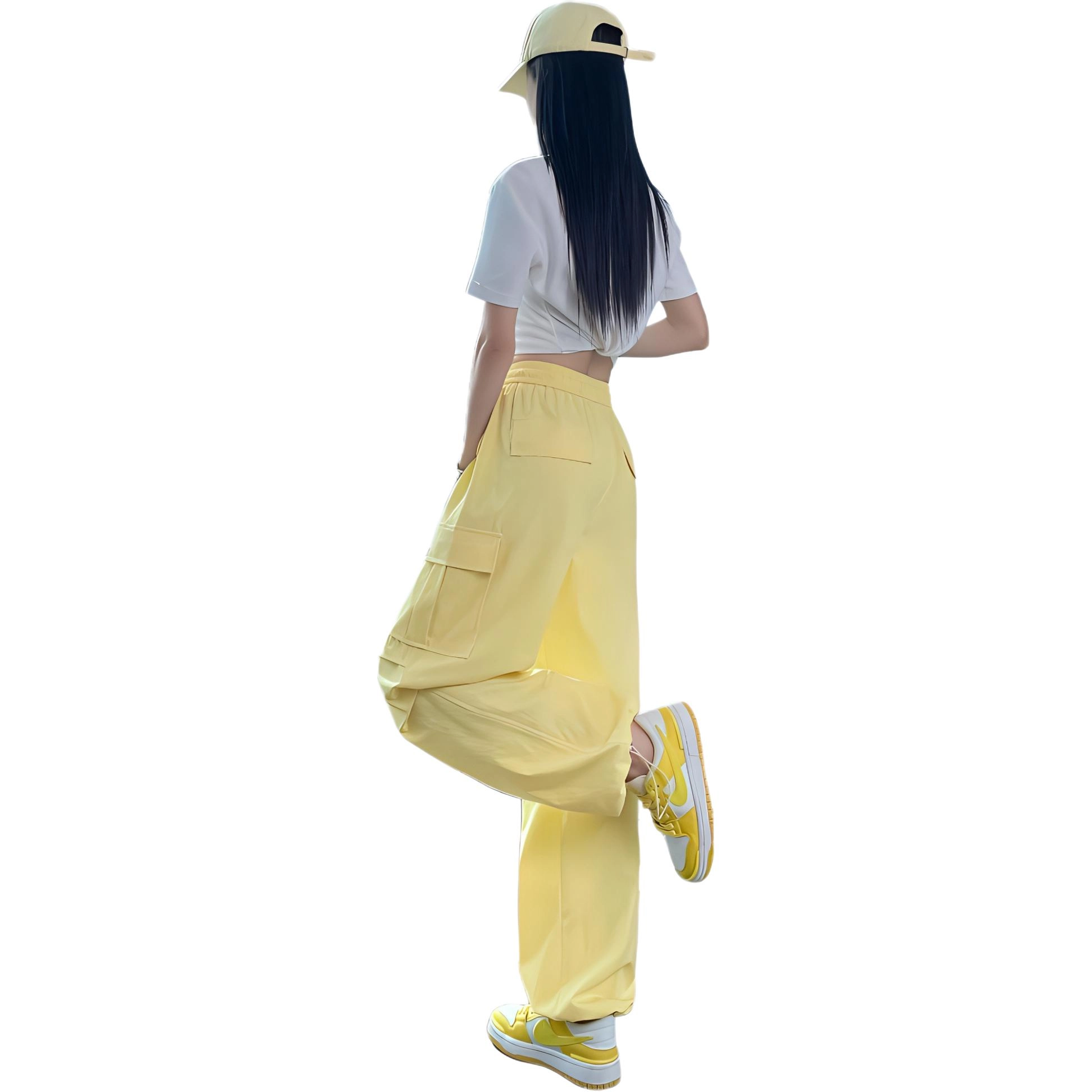 沐晓欣 工装裤高腰两穿薄款宽松运动休闲裤 女款