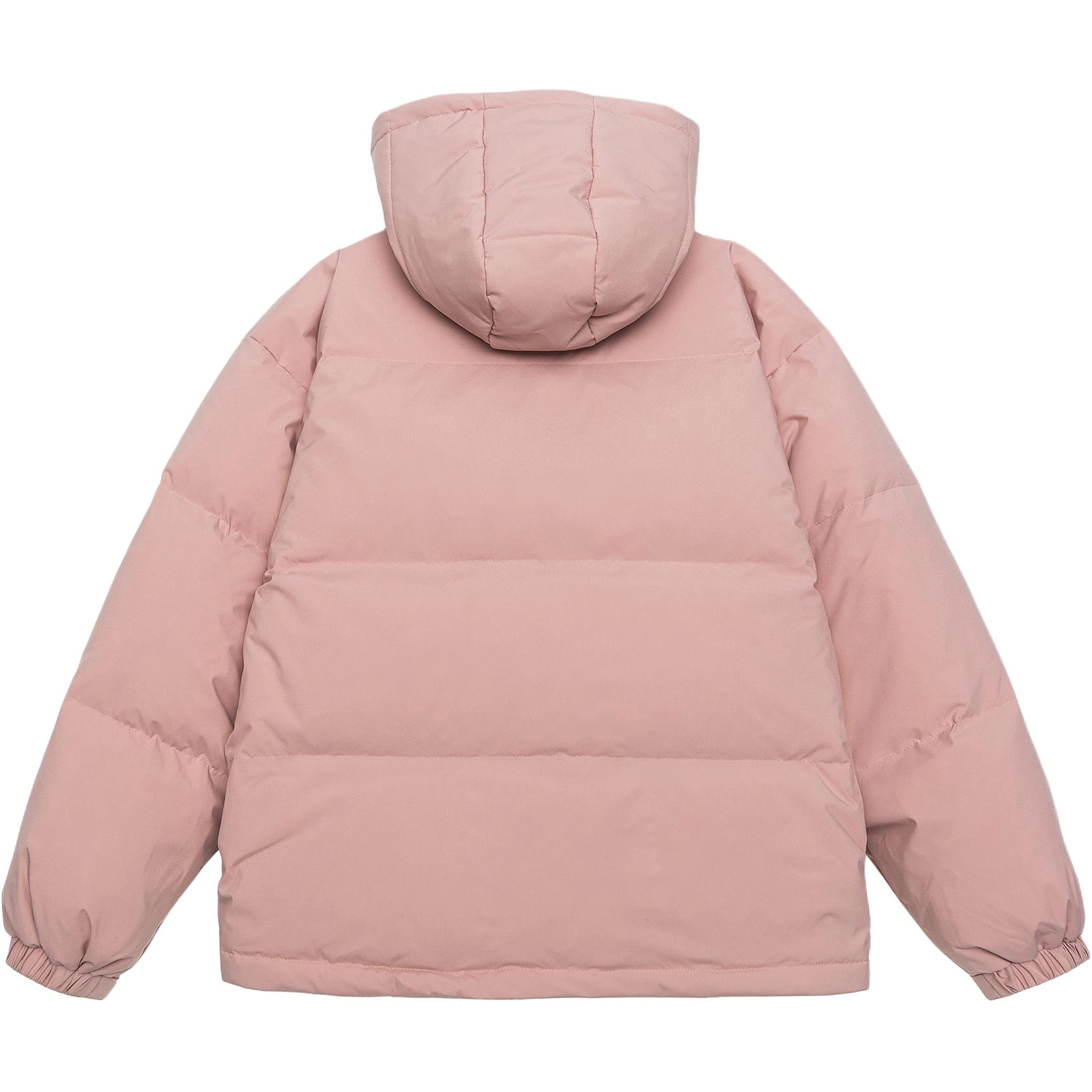 美式复古简约保暖连帽百搭上衣外套羽绒服 男款