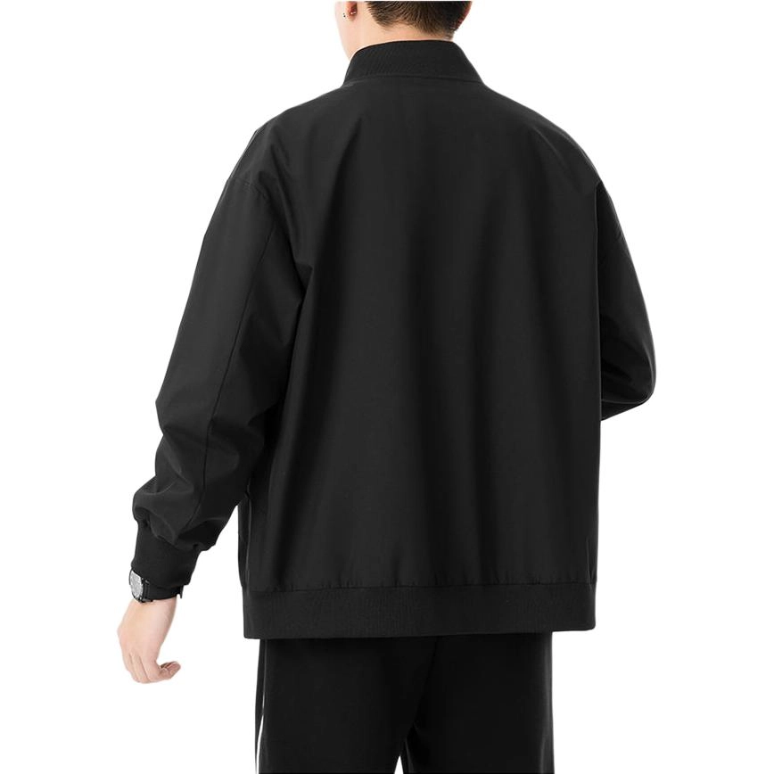 零氏 韩版纯色简约设计春秋款棒球服青年潮流休闲百搭大码长袖夹克 男女同款