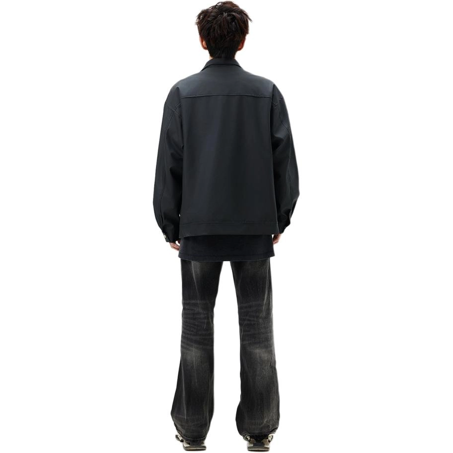 半空山 美式复古高街潮牌痞帅高级感休闲时尚机车服百搭设计感外套夹克 男女同款