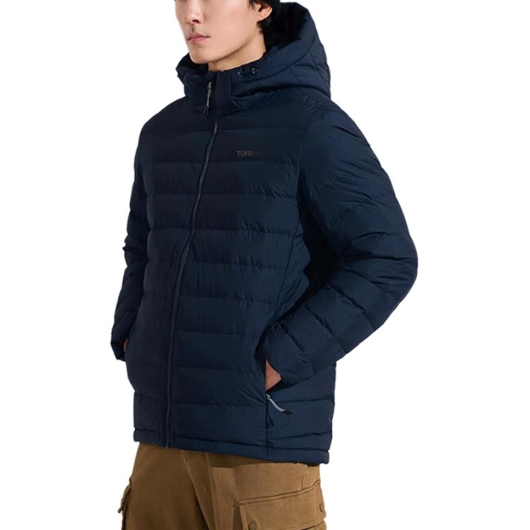探路者 舒适透气保暖防风羽绒服 男款 藏蓝