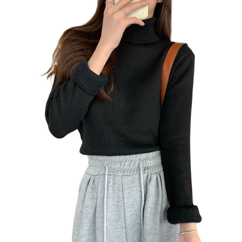 俞兆林 法式时尚舒适简约百搭高领打底衫洋气上衣针织衫 女款