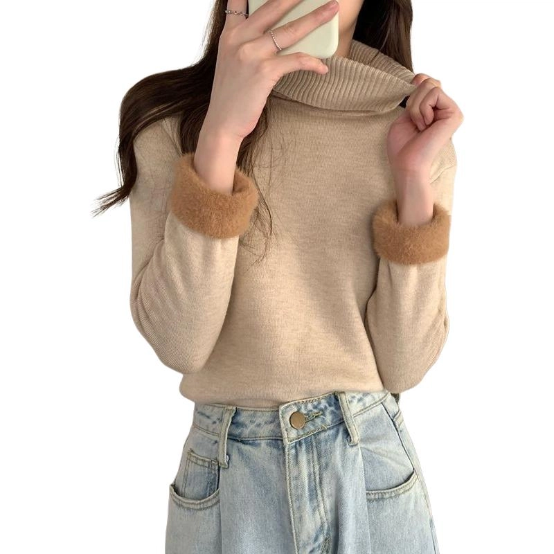 俞兆林 法式时尚舒适简约百搭高领打底衫洋气上衣针织衫 女款
