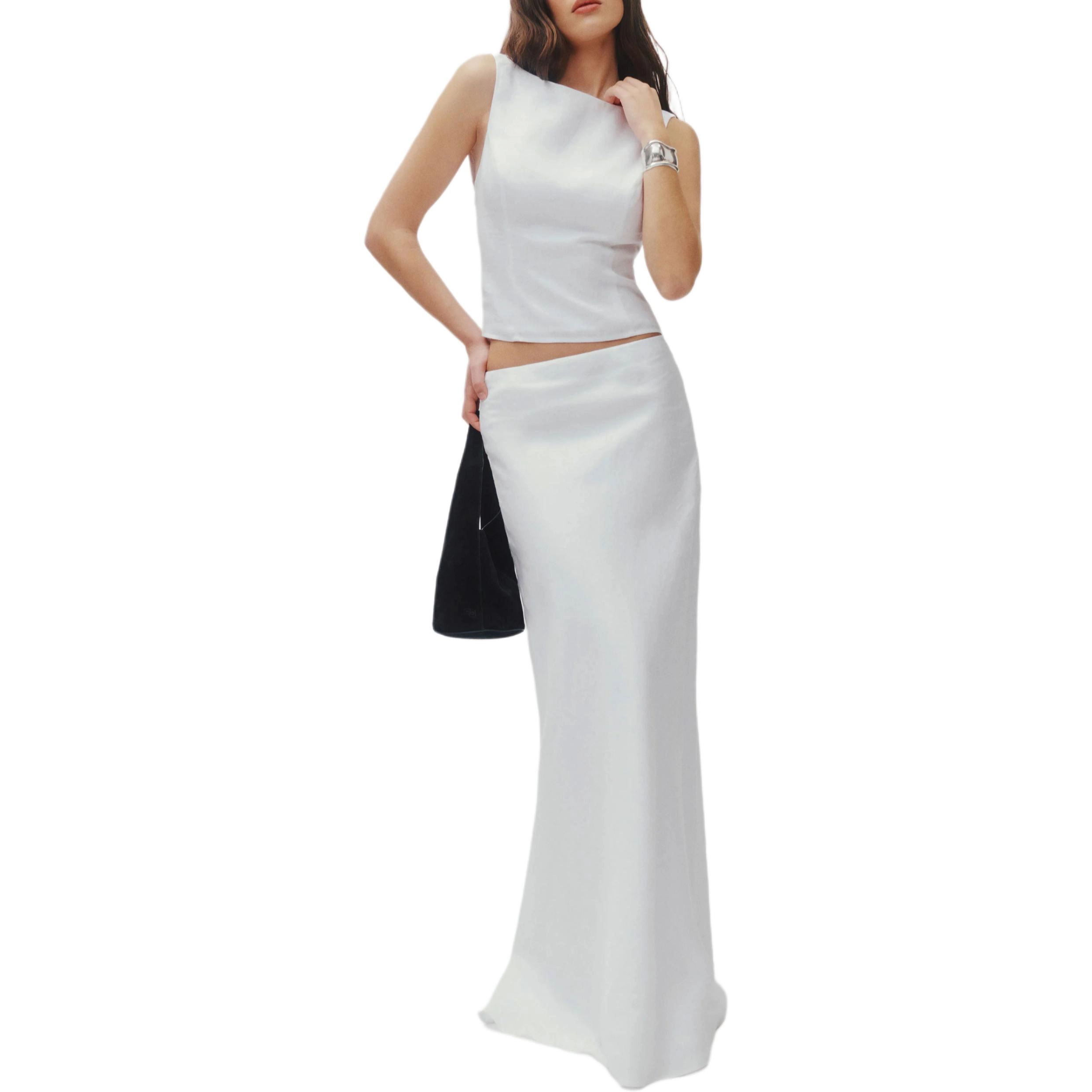 REFORMATION Bella Linen Skirt