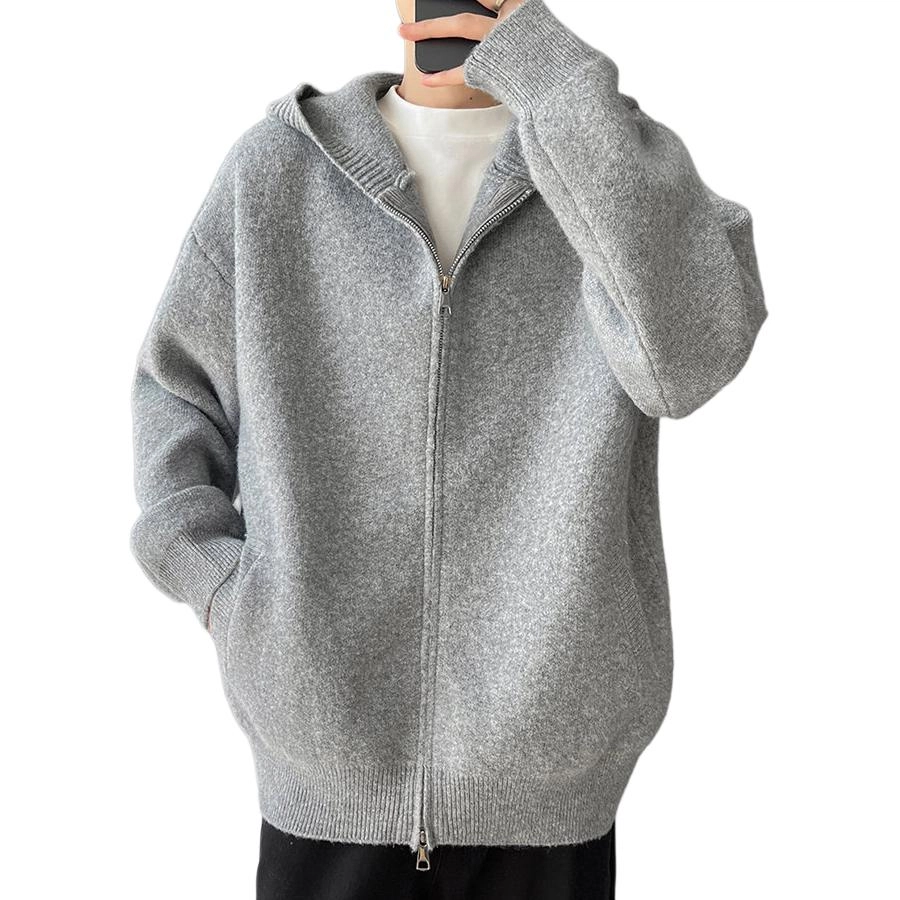 拓菲 日系潮流慵懒风开衫上衣男士秋冬季保暖外套毛线衣服针织衫 男女同款