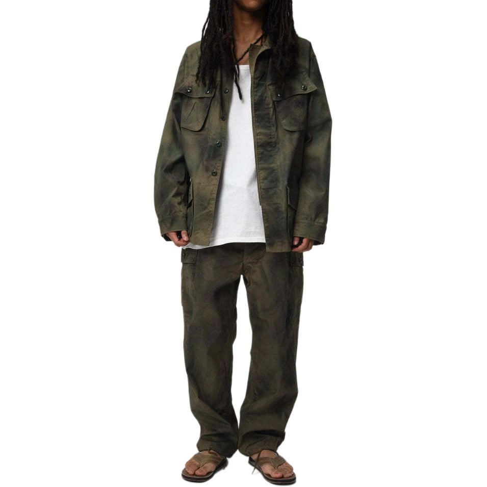 bowwow SS25 JUNGLE FATIGUE CARGO PANTS SPRAY CAMO