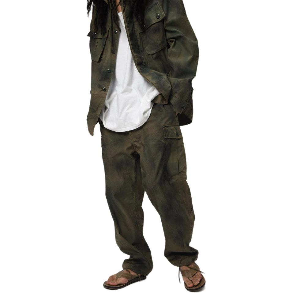 bowwow SS25 JUNGLE FATIGUE CARGO PANTS SPRAY CAMO
