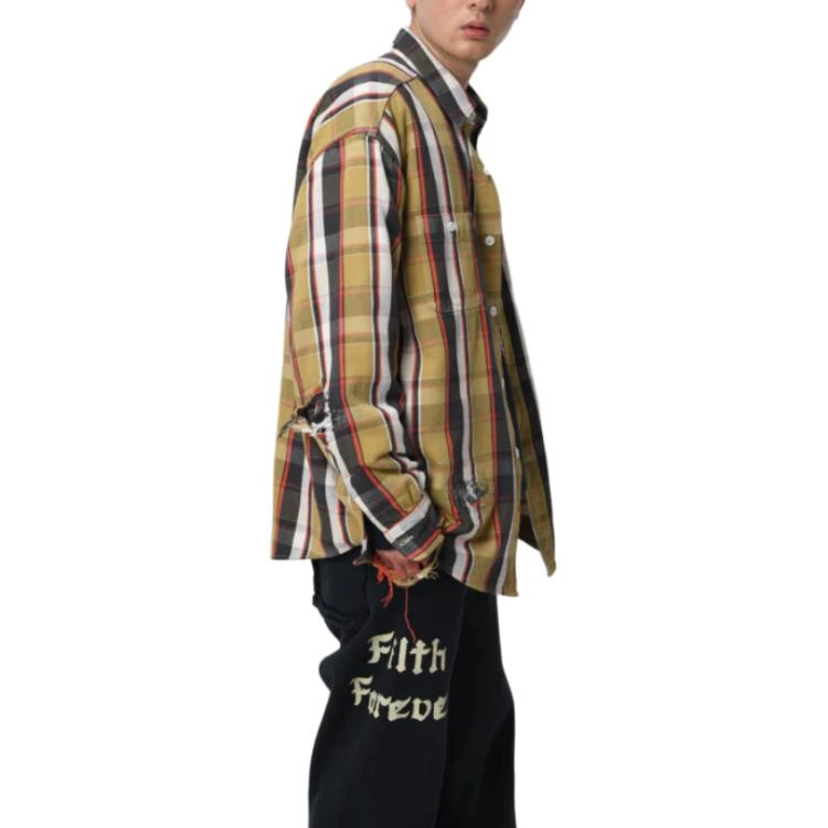 bowwow SS25 REAPAIR AGEING FLANNEL SHIRTS