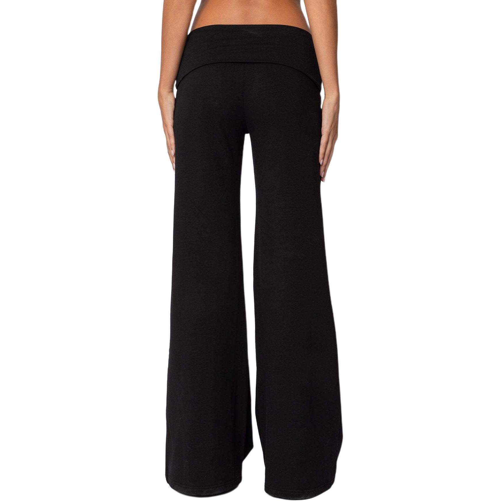edikted Wide Leg Fold Over Pants