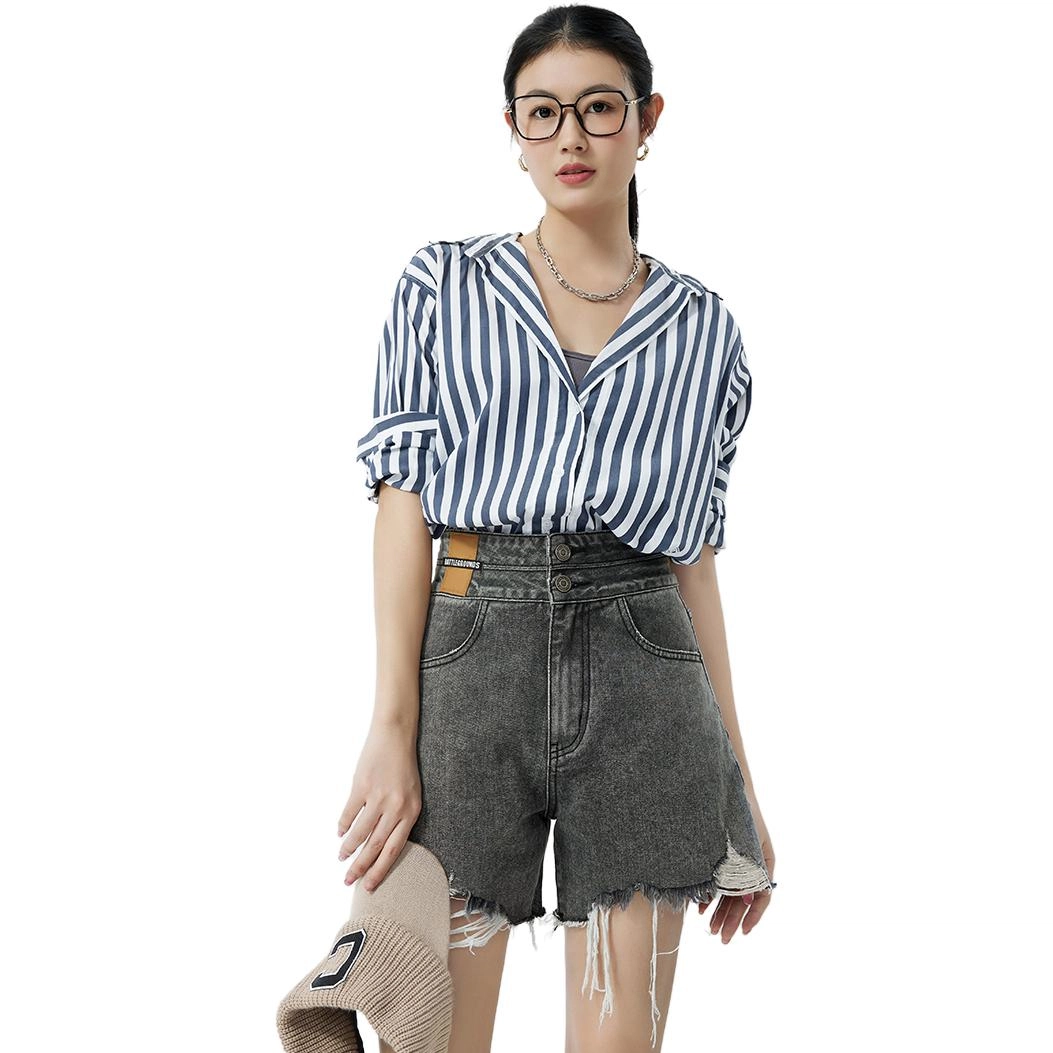 美洋 时尚休闲高腰牛仔短裤 女款