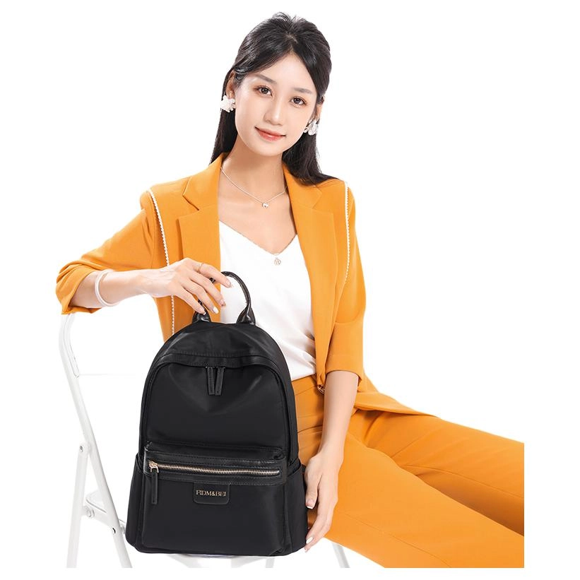 威蒙 拼接书包学院风轻便拉链开合背包 牛津纺 双肩包 常规 女款 多色