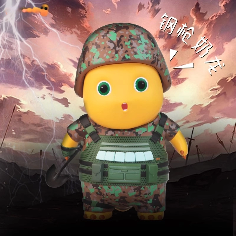 摩卡丘 奶龙 桌面公仔 迷彩兵人 呆萌造型 可爱 玩具