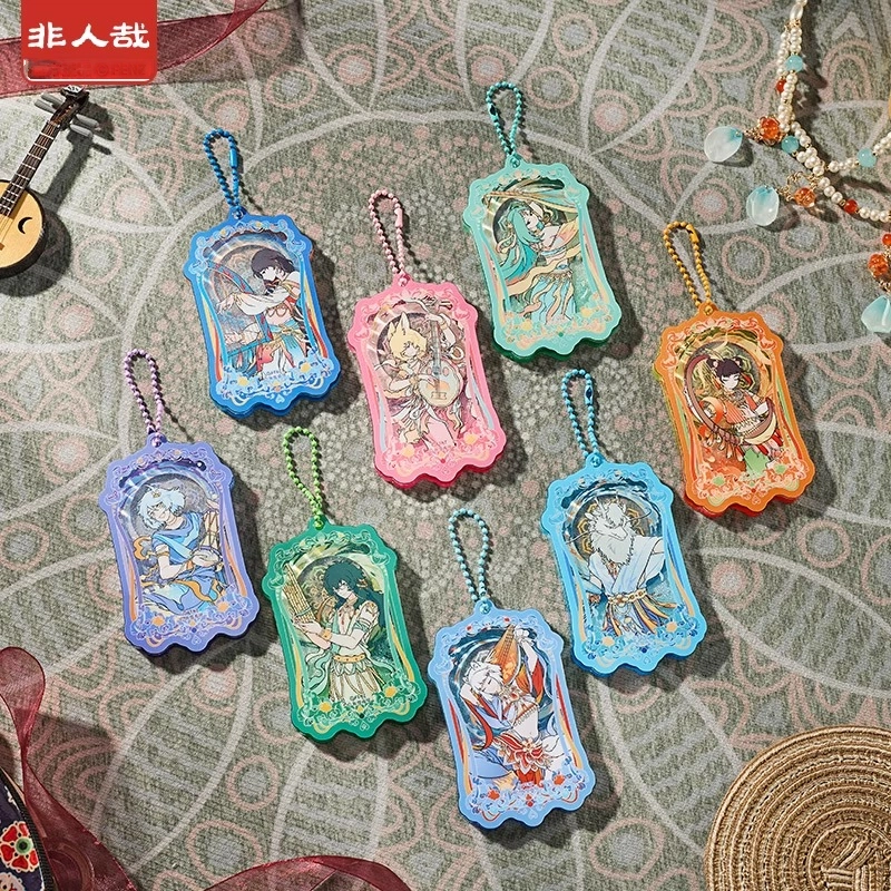 非人哉 敦煌画院联名伎乐飞天流沙亚克力  谷圈挂件