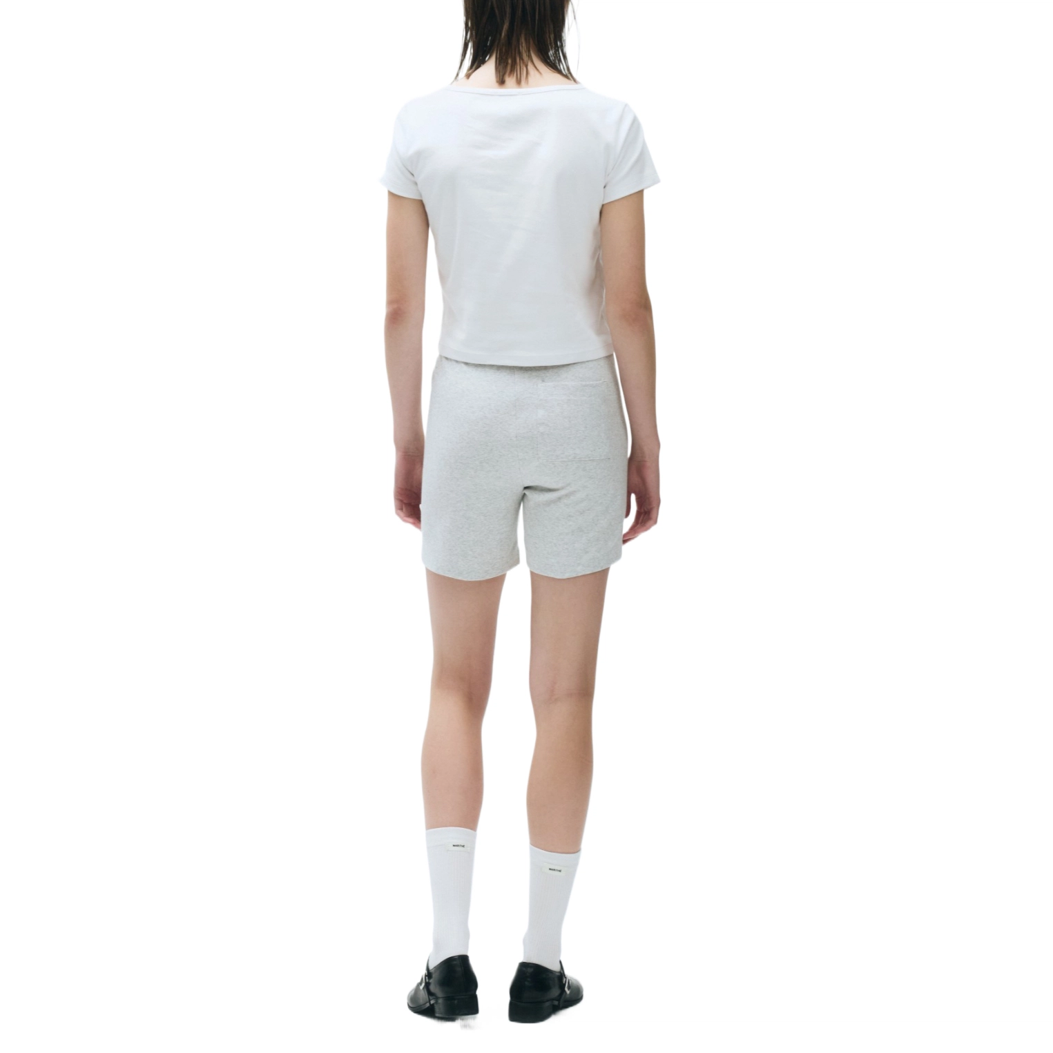 MARITHE FRANCOIS GIRBAUD W BASIC SLIM SHORTS light heather