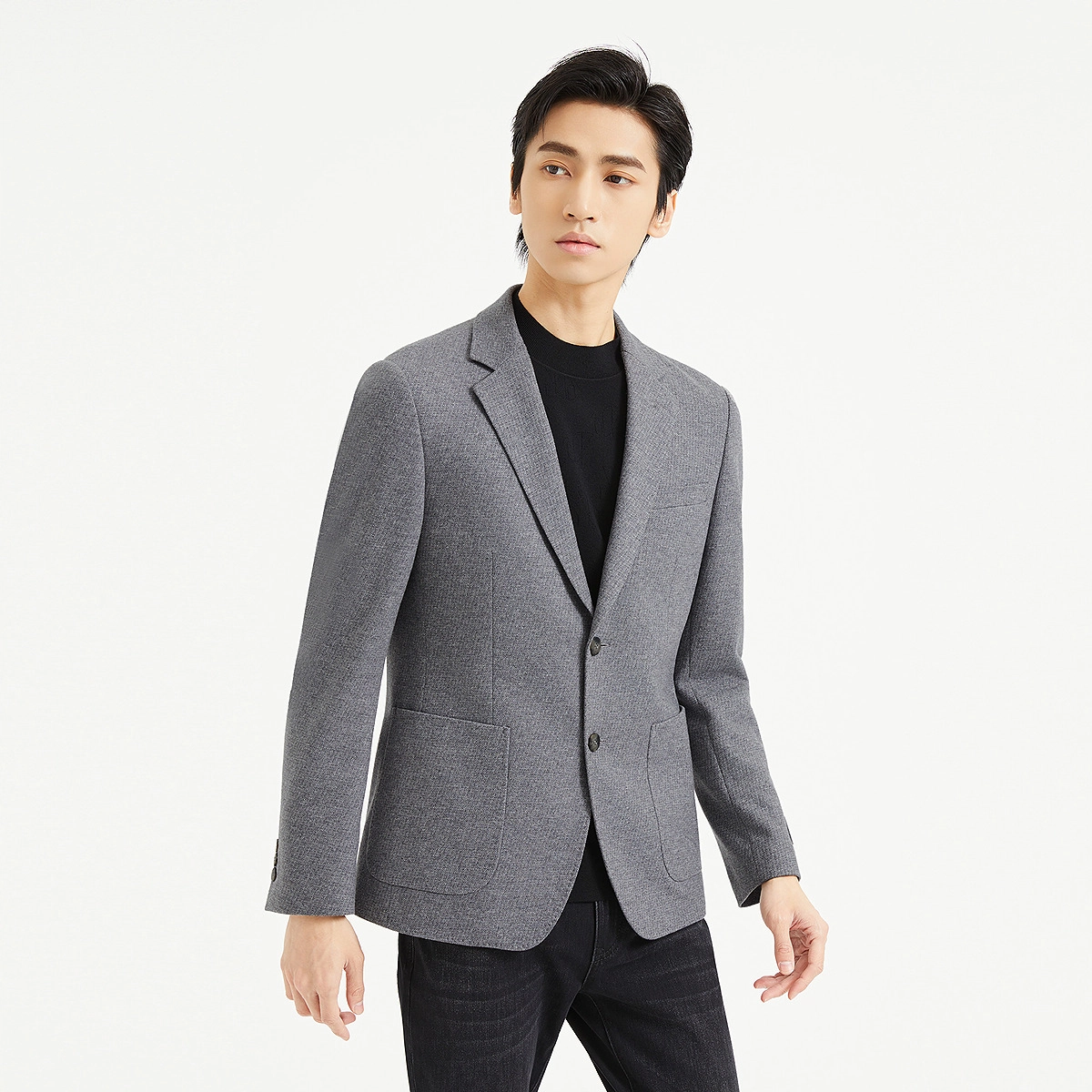 利郎 休闲百搭绵羊毛混纺商务西服简约通勤长袖西装 男款