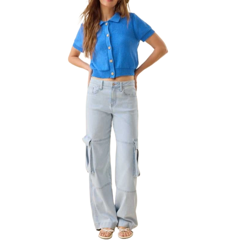 ALTAR'D STATE Button Up Knit Top Madison