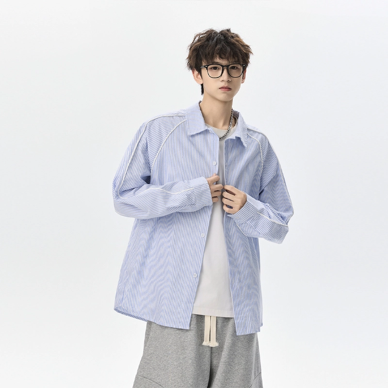 马员外 情侣款长袖百搭时尚简约衬衫 男女同款