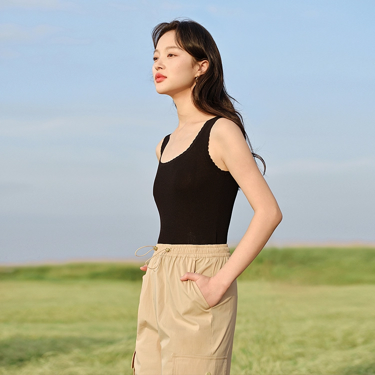 茵曼 方领无袖套头背心 女款