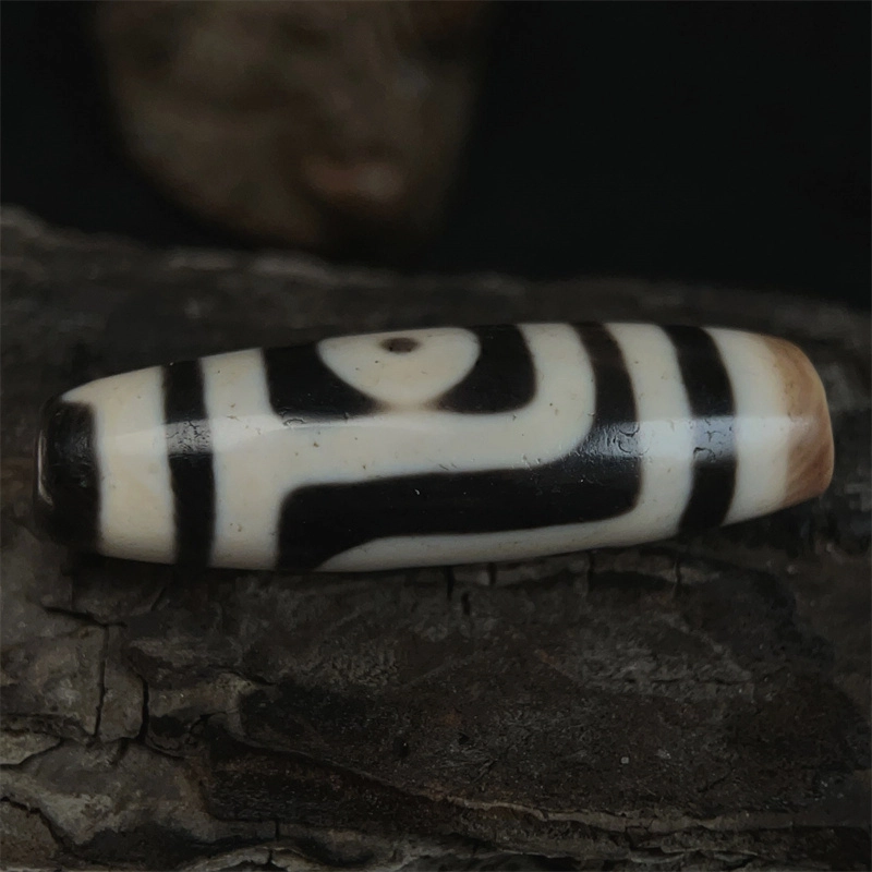 灵运宝 #转运招财西藏藏区两眼天珠黑白分明老矿风化油润包浆老料器磨损到位一物一图#好运 玛瑙 吊坠 男女同款情侣款