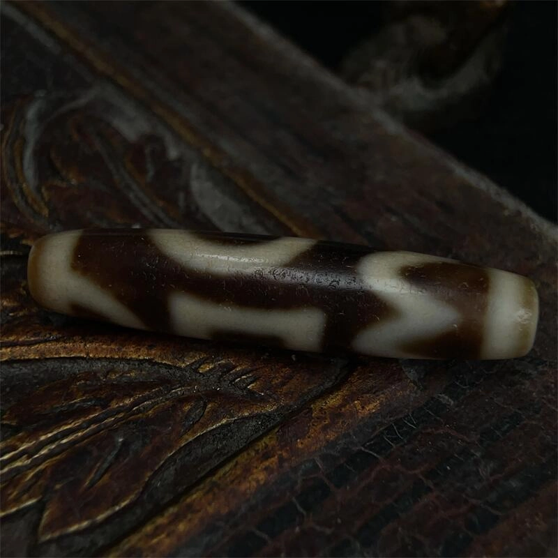 灵运宝 转运招财藏区天珠宝盖三眼黑白老矿风化油润包浆老料器磨损到位 一物一图#好运 玛瑙 吊坠 男女同款情侣款