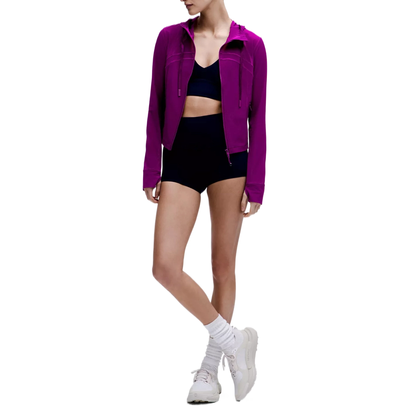 lululemon Define Cropped Hooded Jacket Mesh