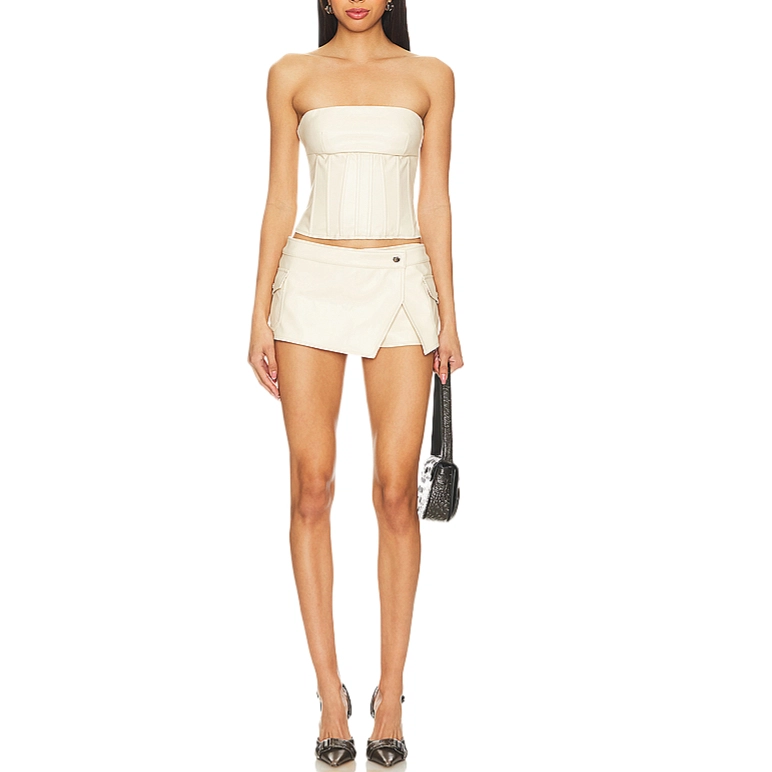 SUPERDOWN Odessa Leather Skort