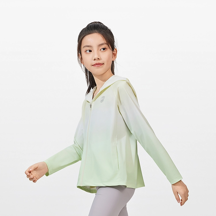 波司登户外服 骄阳系列 防晒轻薄透气凉感渐变连帽长袖 儿童款