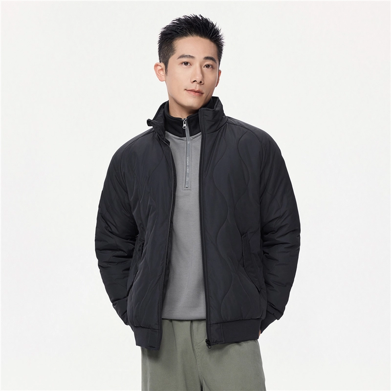 佐丹奴 棉衣外套夹棉保暖葫芦绗缝立领棉服 男款