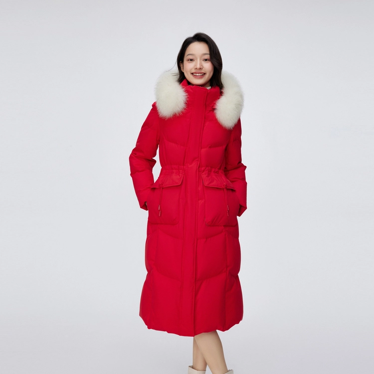 波司登 长款过膝时尚保暖收腰羽绒服 女款