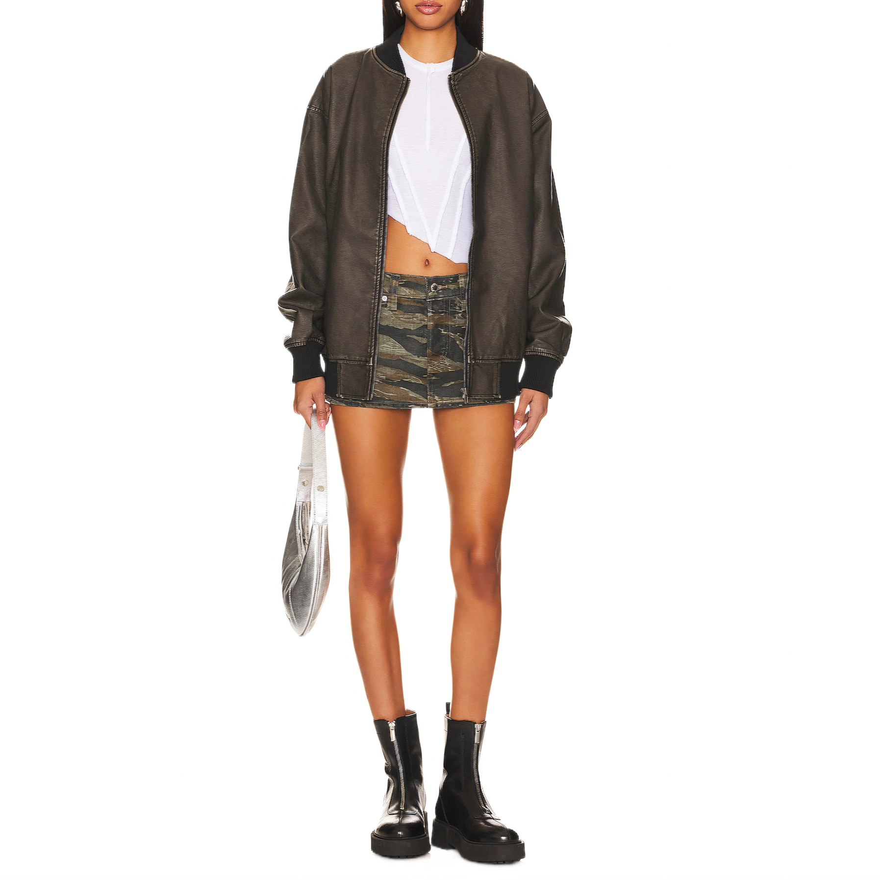 SUPERDOWN Ariel faux leather pilot jacket