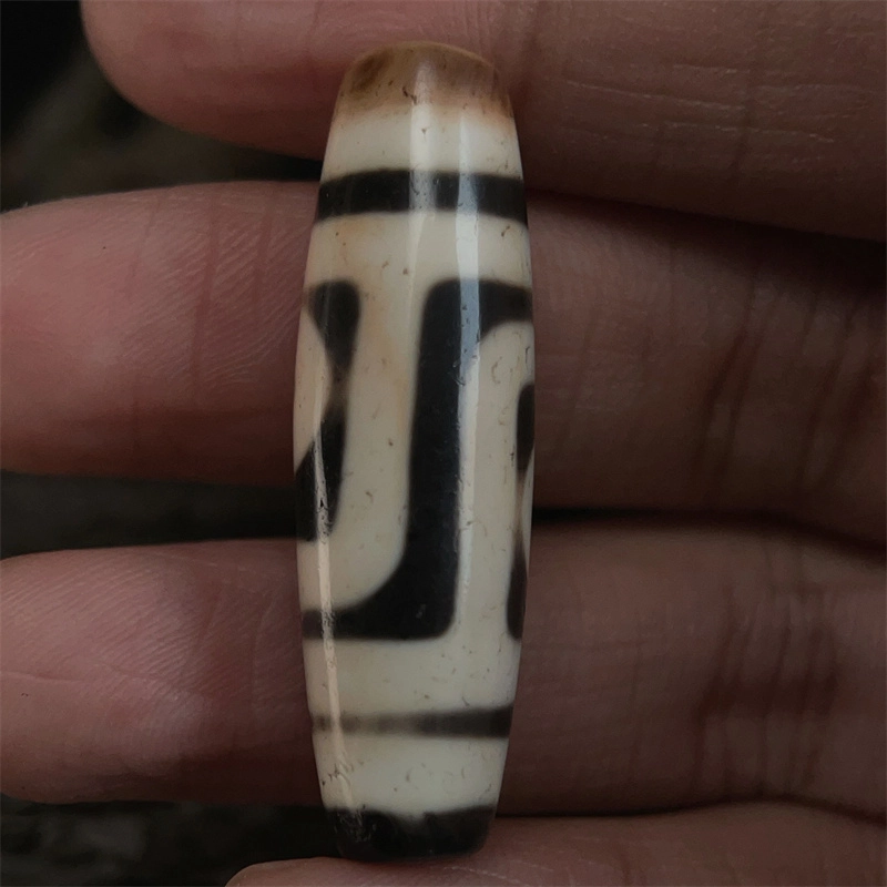 灵运宝 #转运招财西藏藏区两眼天珠黑白分明老矿风化油润包浆老料器磨损到位一物一图#好运 玛瑙 吊坠 男女同款情侣款
