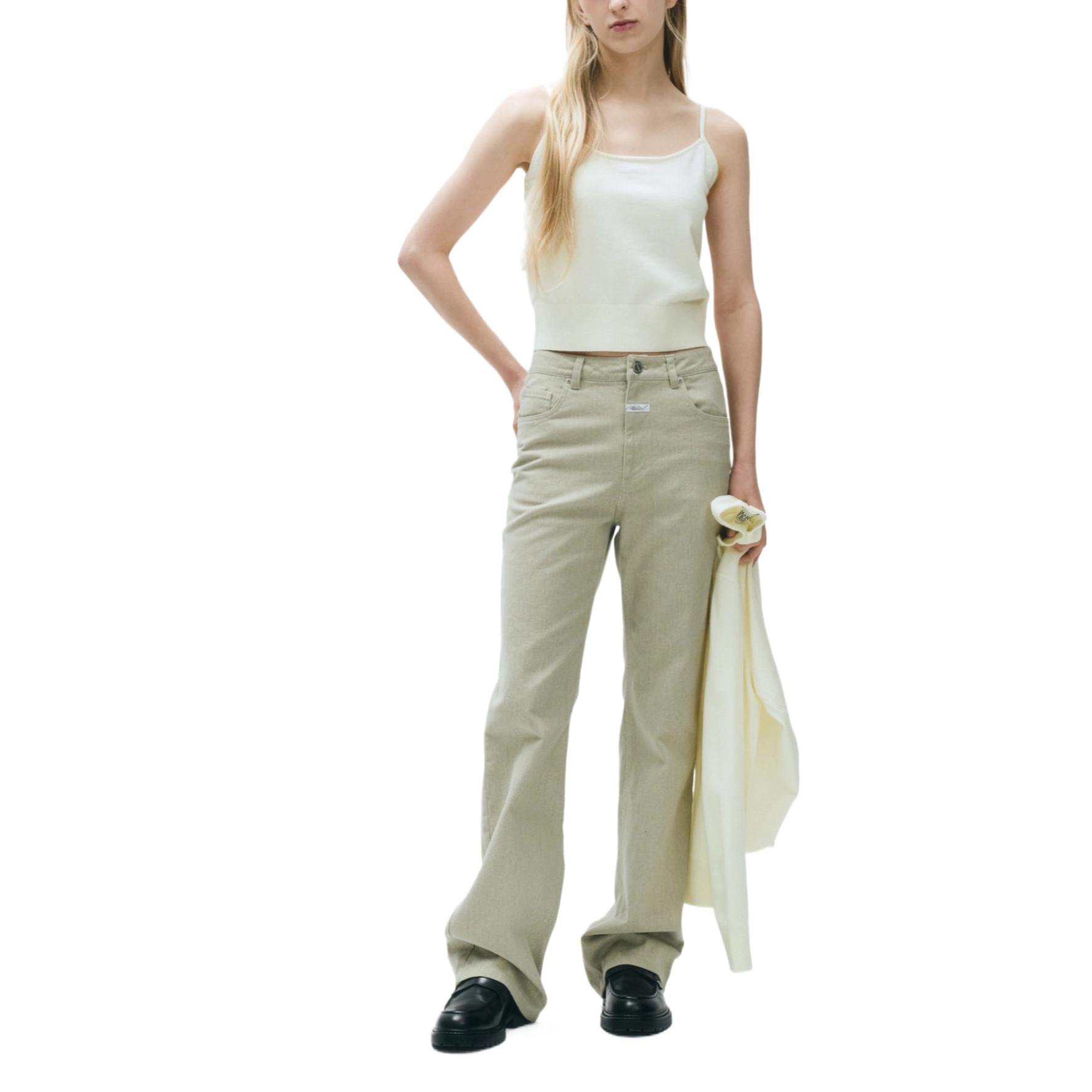 MARITHE FRANCOIS GIRBAUD W BOOT CUT COTTON PANTS