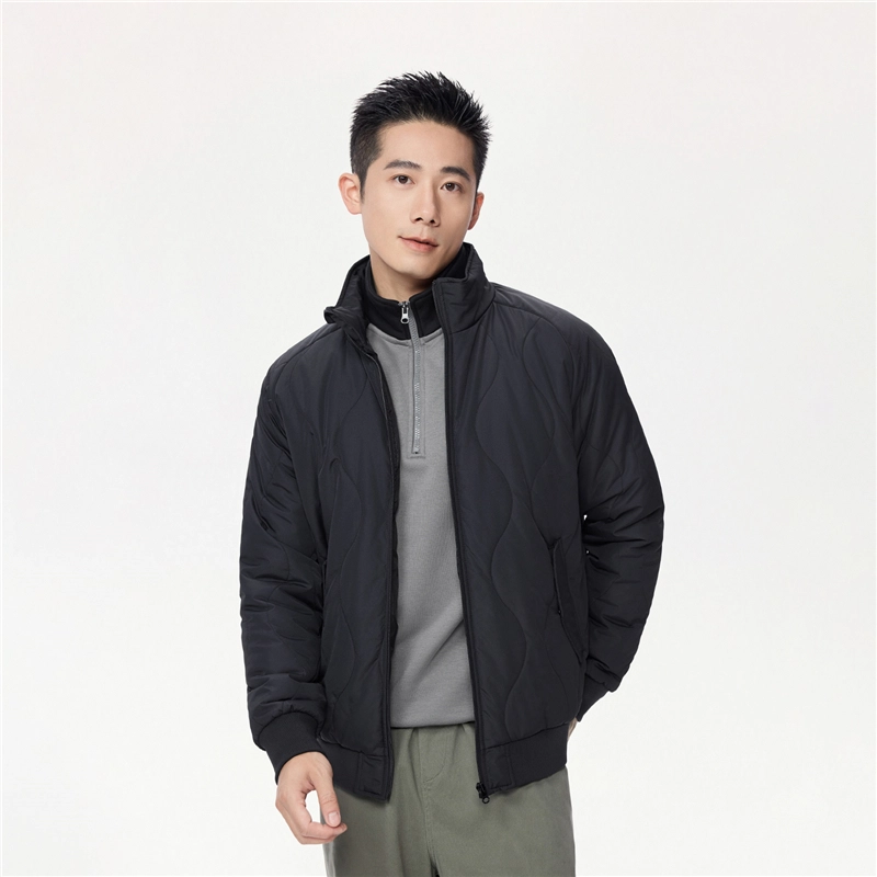 佐丹奴 棉衣外套夹棉保暖葫芦绗缝立领棉服 男款