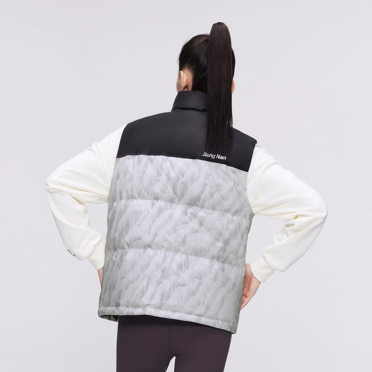 波司登 立领拼色短款合身保暖无袖羽绒服 男女同款