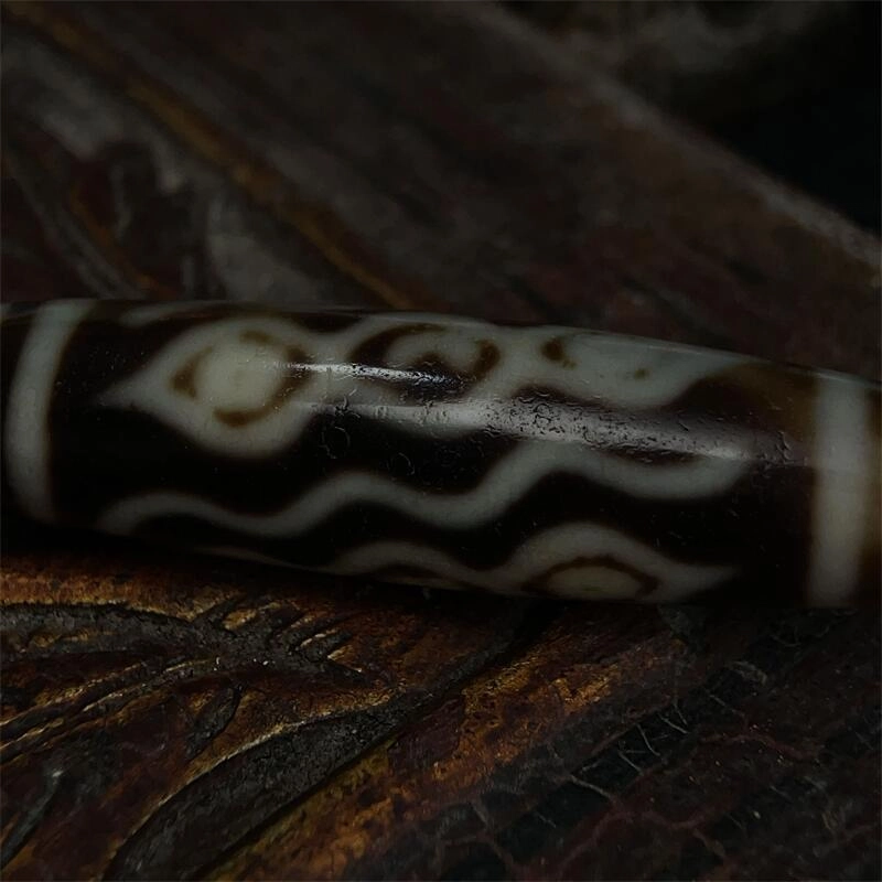 灵运宝 转运招财藏区天珠宝盖三眼风化黑白老矿风化油润包浆老料器磨损到位 一物一图#好运 玛瑙 吊坠 男女同款情侣款
