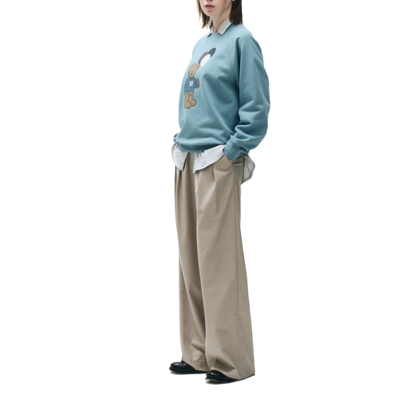 MARITHE FRANCOIS GIRBAUD SS25 W TWO TUCK WIDE SLACKS