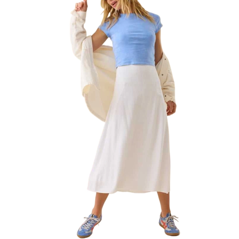 ALTAR'D STATE Linen Midi Skirt Lorrie