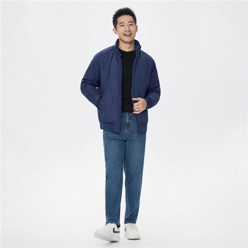 佐丹奴 棉衣外套夹棉保暖葫芦绗缝立领棉服 男款