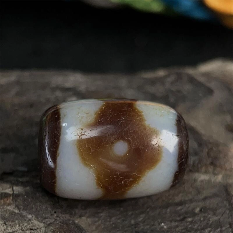灵运宝 #转运招财藏区三眼天珠老矿风化油润包浆老料器磨损到位 一物一图#好运 玛瑙 吊坠 男女同款情侣款