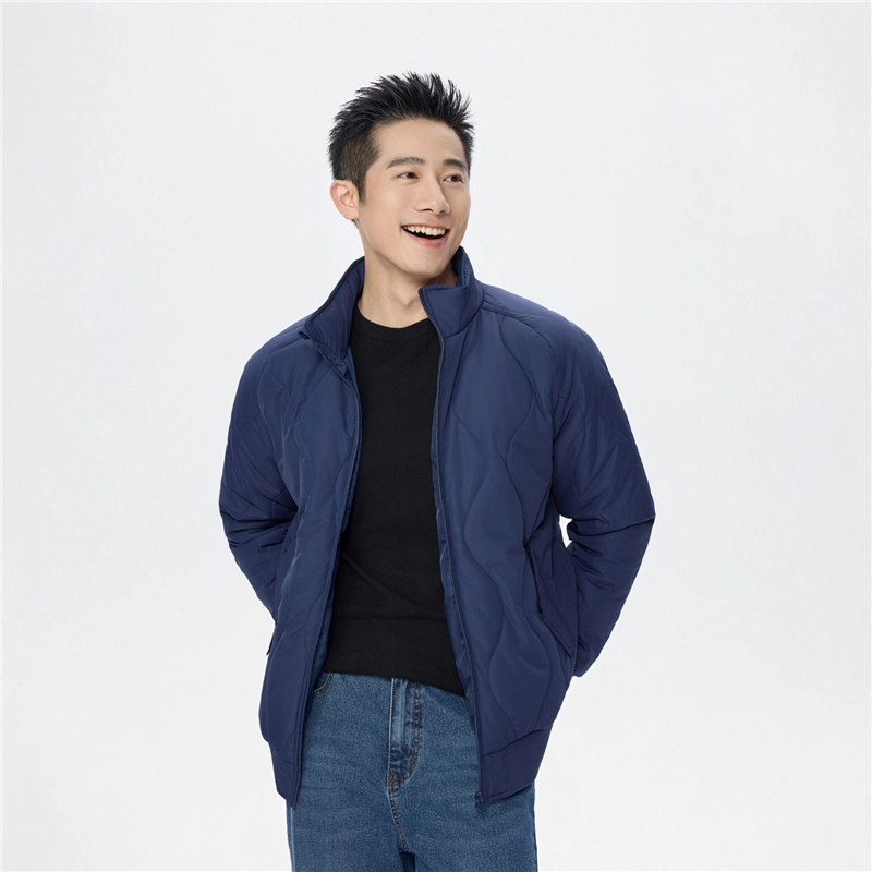 佐丹奴 棉衣外套夹棉保暖葫芦绗缝立领棉服 男款