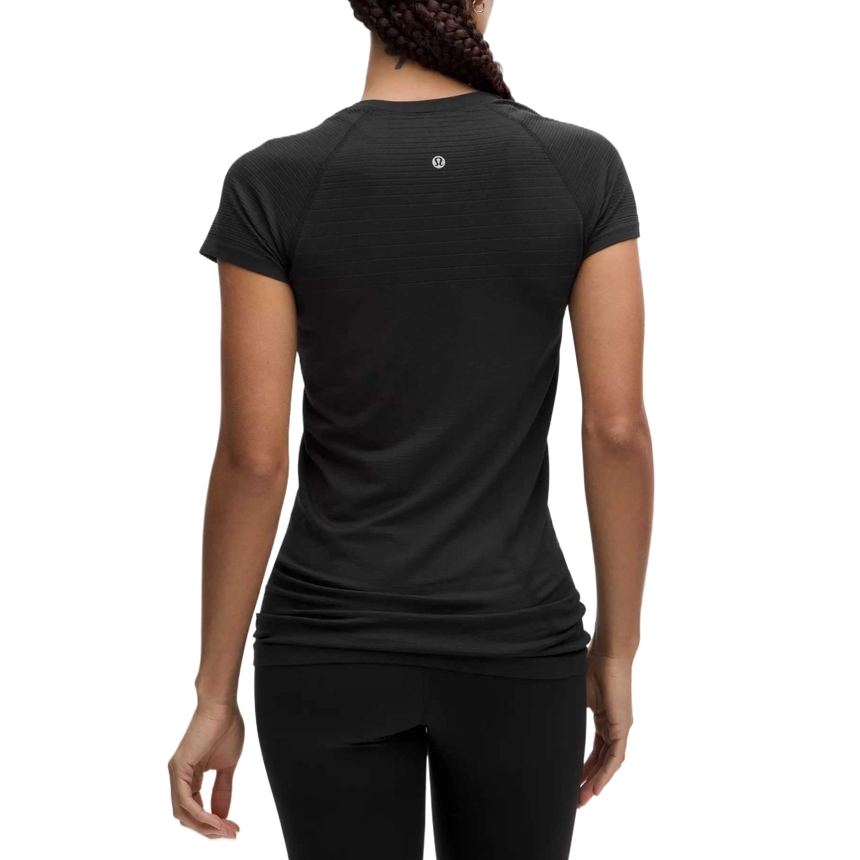 lululemon Swiftly Tech Short-Sleeve Shirt 2.0 Hip Length Glow Stripe T (Black)