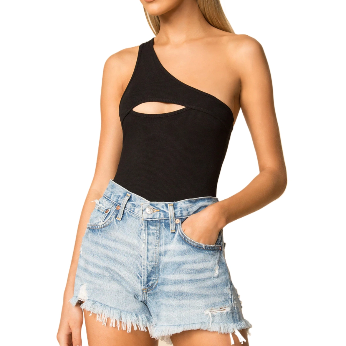 SUPERDOWN Sadra One Shoulder Bodysuit
