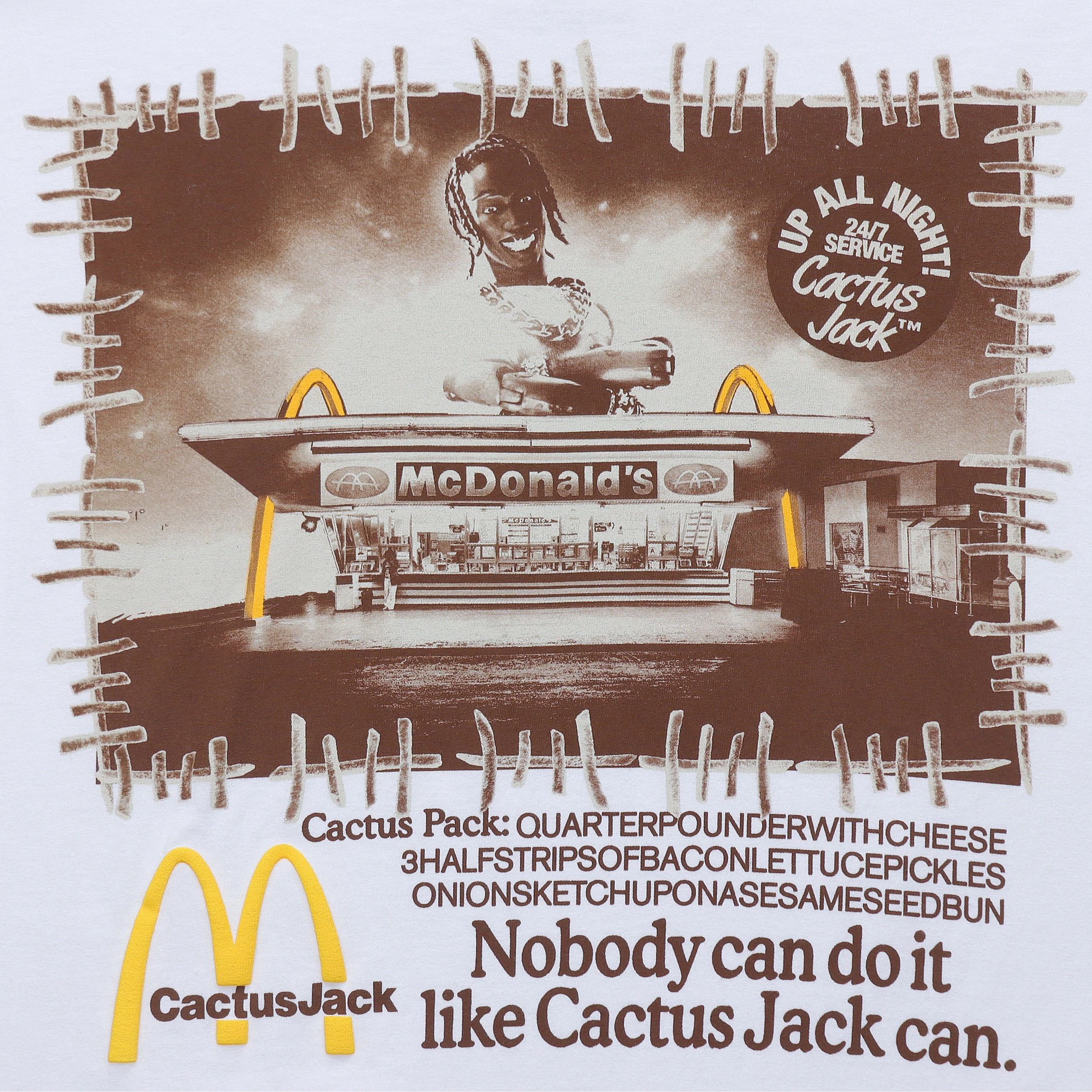 Travis Scott Cactus Jack x Mcdonald Vintage Action T