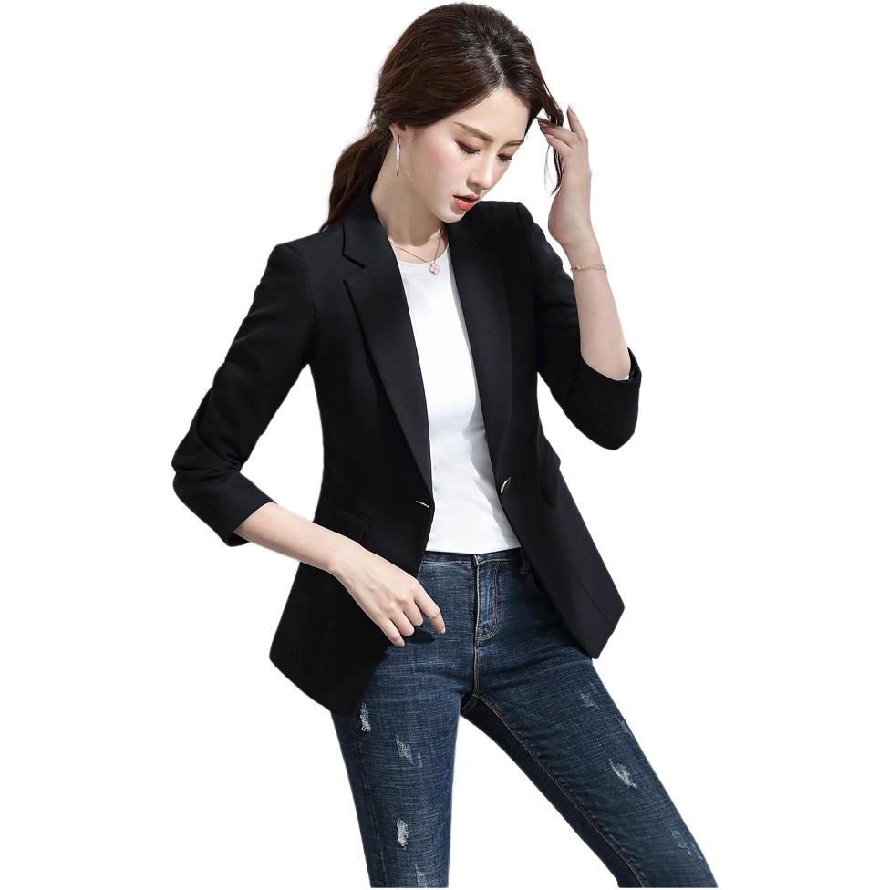 水中花 春秋韩版修身气质休闲百搭女士西服外套上衣西装 女款