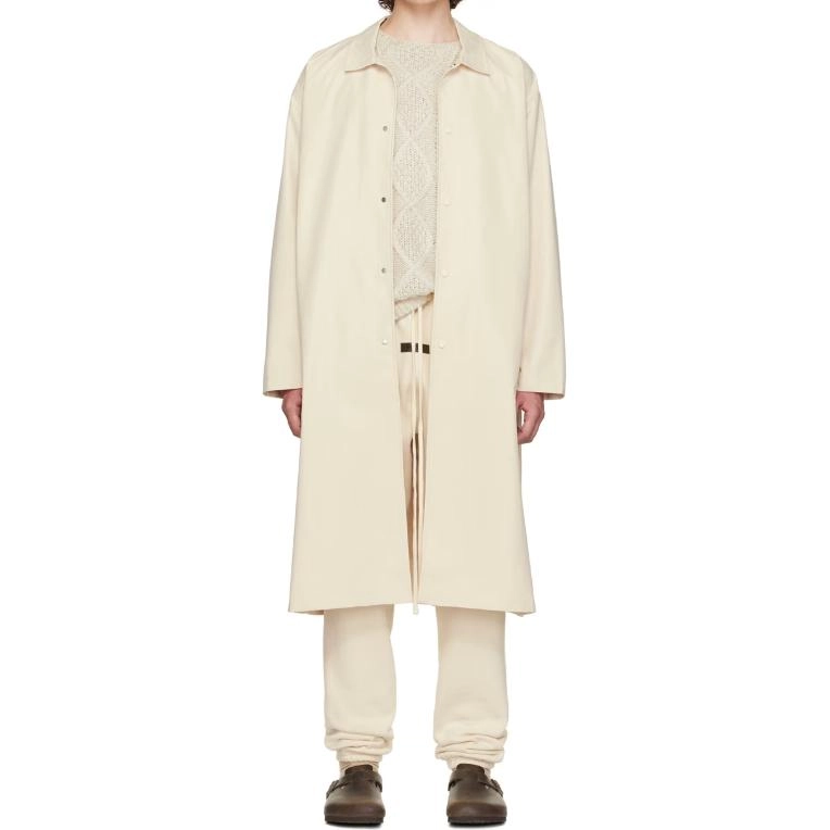 Fear of God Essentials FW22 Long Coat Egg shell