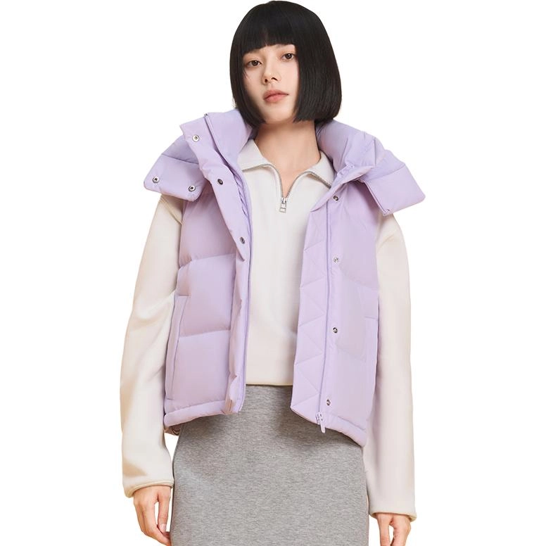美力城 户外宽松马甲时尚宽松纯色加厚百搭鹅绒羽绒服 男女同款