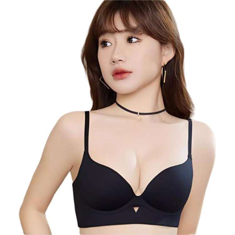 浪莎 纯色聚拢隐形无痕露背文胸
