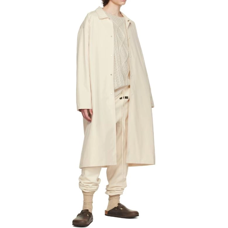 Fear of God Essentials FW22 Long Coat Egg shell