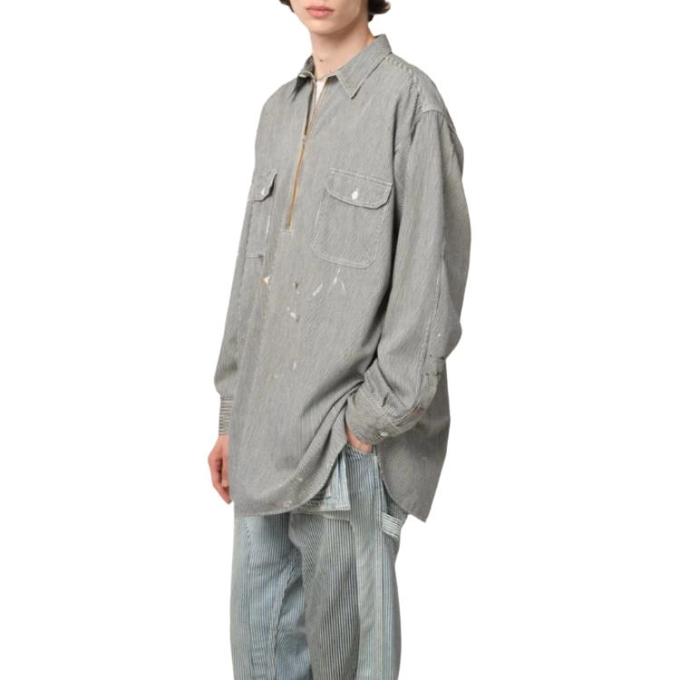 bowwow SS25 WORK HICKORY STRIPE PO SHIRTS